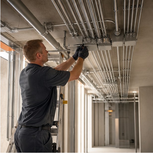 Temiz elektrik tesisatı işçiliği